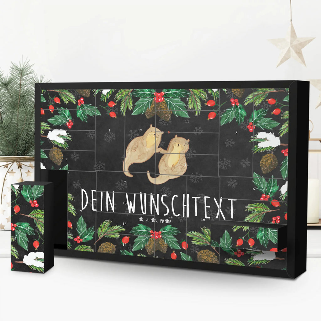 Personalisierter Befüllbarer Adventskalender Otter Hände halten Befüllbarer Adventskalender, Adventskalender zum selbst befüllen, Otter, Fischotter, Seeotter, Otter Seeotter See Otter