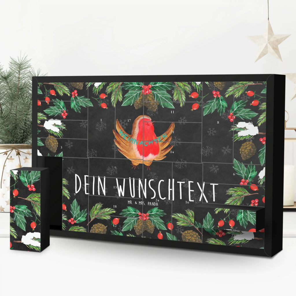 Personalisierter Befüllbarer Adventskalender Rotkehlchen Weihnachten Befüllbarer Adventskalender, Adventskalender zum selbst befüllen, Winter, Weihnachten, Weihnachtsdeko, Nikolaus, Advent, Heiligabend, Wintermotiv, Frohe Weihnachten, Weihnachtsmotiv, Weihnachtsgruß, Vogel, xmas