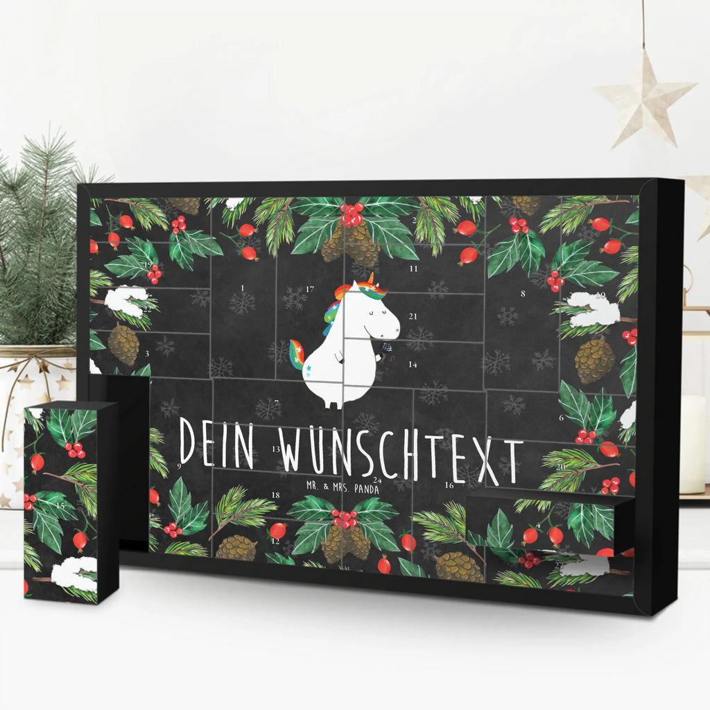 Personalisierter Befüllbarer Adventskalender Einhorn Sänger Befüllbarer Adventskalender, Adventskalender zum selbst befüllen, Einhorn, Einhörner, Einhorn Deko, Pegasus, Unicorn, Glitzer, Konfetti, Party, Geburtstag, Feier, Fest, Disco, Sängerin, Sänger, Freundin