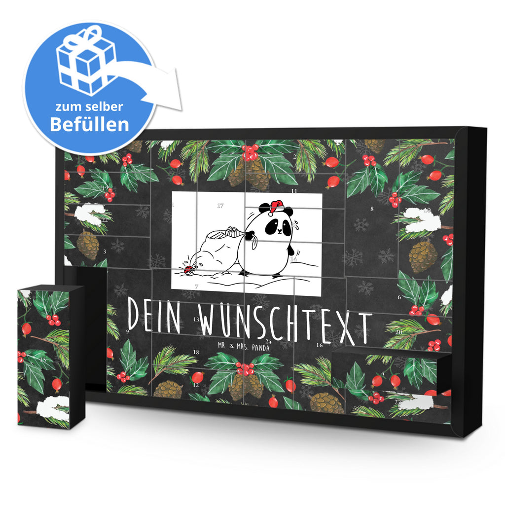 Personalisierter Befüllbarer Adventskalender Panda Weihnachten Befüllbarer Adventskalender, Adventskalender zum selbst befüllen