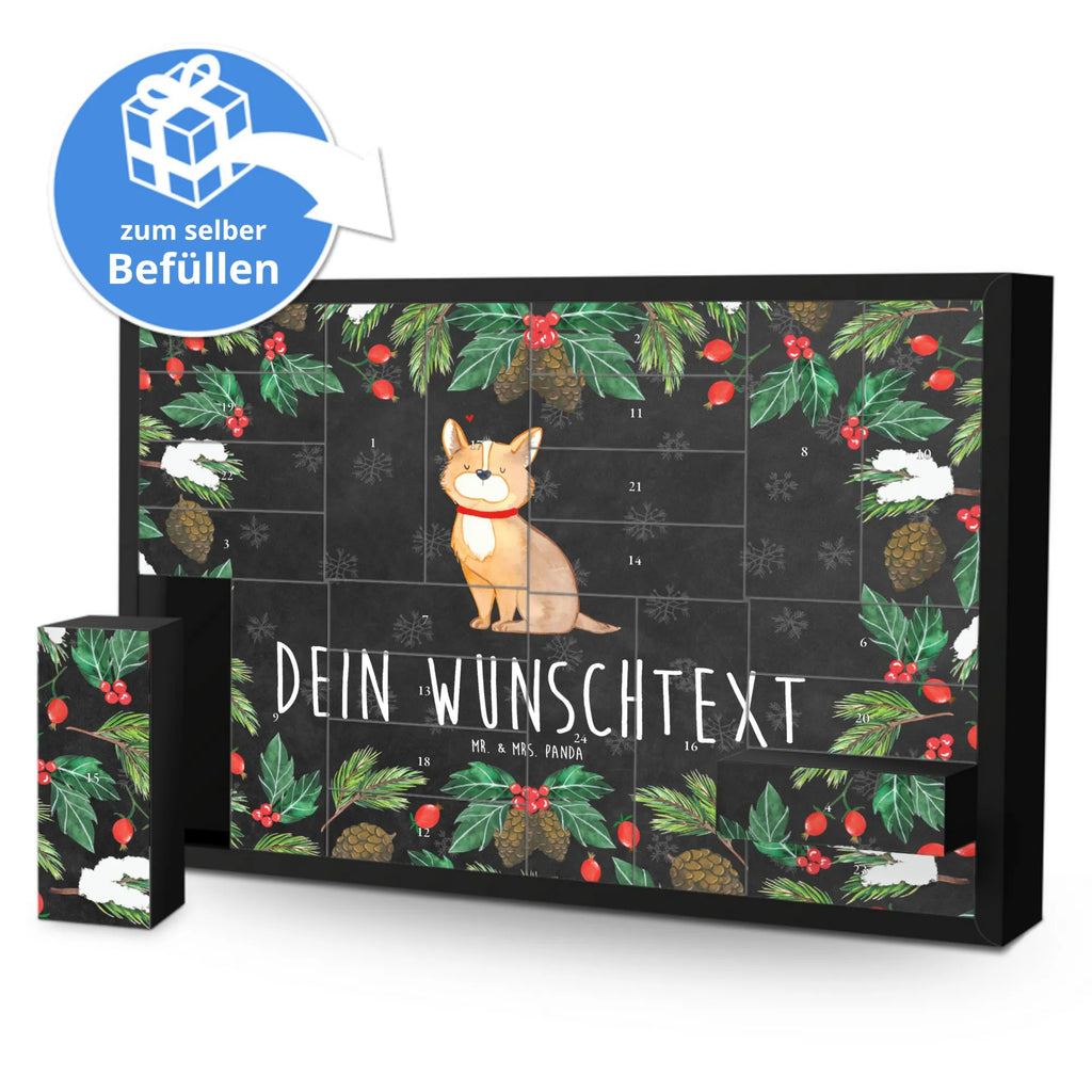 Personalisierter Befüllbarer Adventskalender Hund Glück Befüllbarer Adventskalender, Adventskalender zum selbst befüllen, Hund, Hundemotiv, Haustier, Hunderasse, Tierliebhaber, Hundebesitzer, Sprüche, Corgie, Hundeliebe, Spruch, Hundemama, Liebe