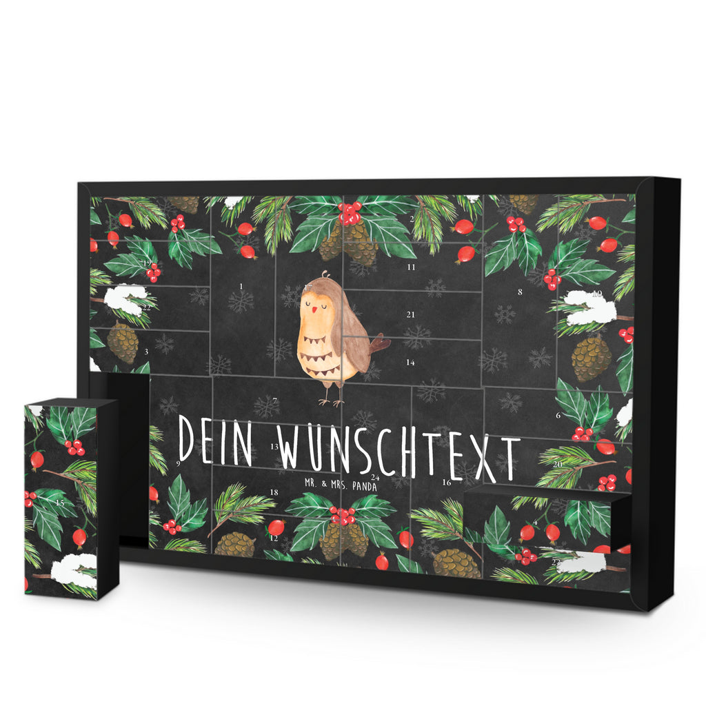 Personalisierter Befüllbarer Adventskalender Eule Zufrieden Befüllbarer Adventskalender, Adventskalender zum selbst befüllen, Eule, Eule Spruch, Eule deko, Owl, Liebe Spruch, Romantisch, Wortspiel lustig, Spruch schön, Geschenk Hochzeitstag