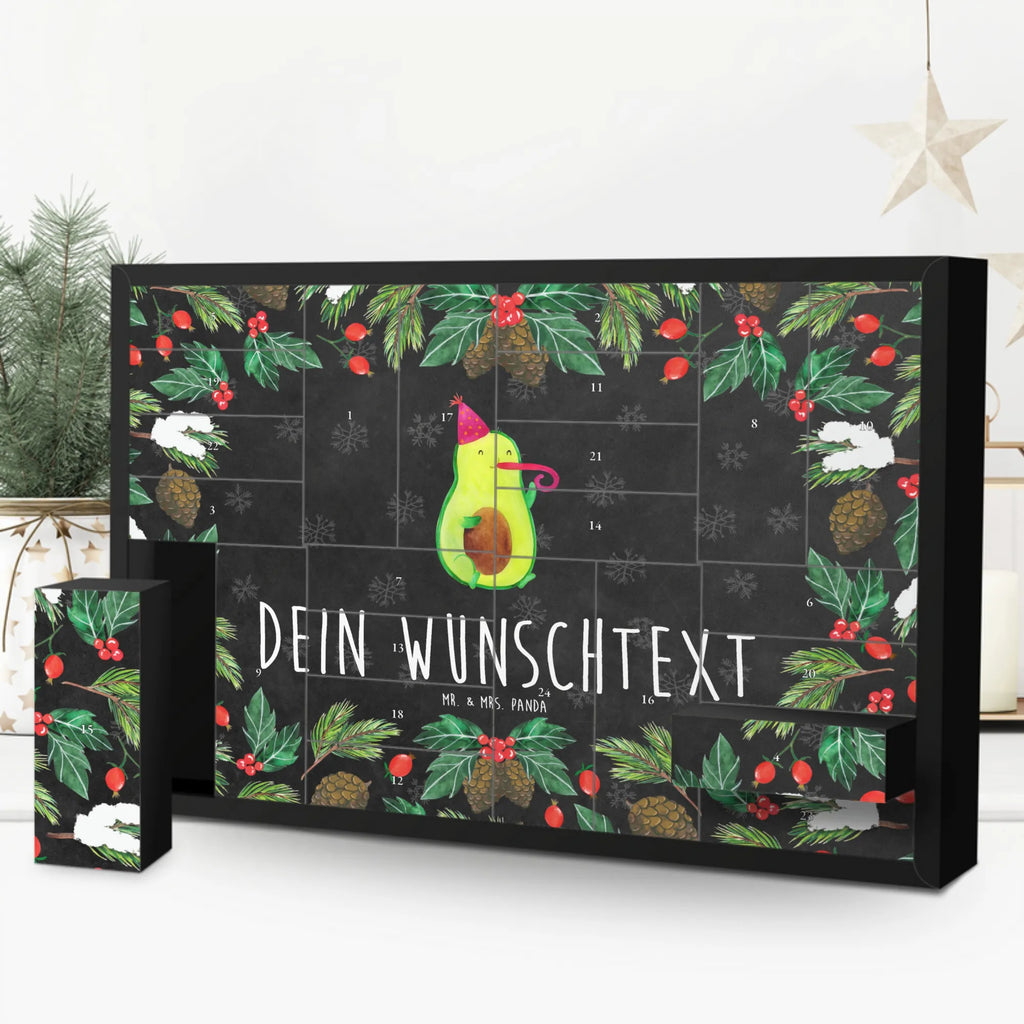 Personalisierter Befüllbarer Adventskalender Avocado Feier Befüllbarer Adventskalender, Adventskalender zum selbst befüllen, Avocado, Veggie, Vegan, Gesund, Party, Feierlichkeit, Feier, Fete, Geburtstag, Gute Laune, Tröte