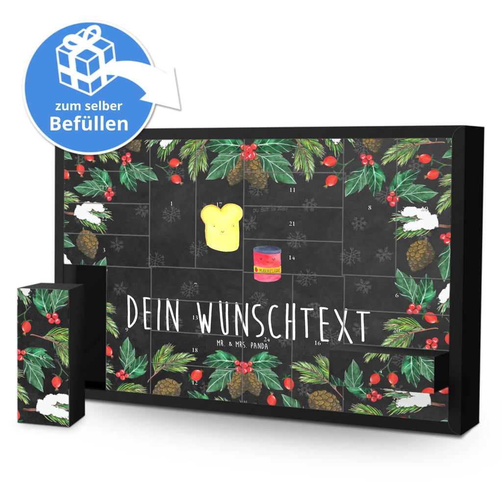 Personalisierter Befüllbarer Adventskalender Toast Marmelade Befüllbarer Adventskalender, Adventskalender zum selbst befüllen, Tiermotive, Gute Laune, lustige Sprüche, Tiere, Toast, Marmelade, Dreamteam, süße Postkarte, süß, Küche Deko, Küche Spruch, Frühstück Einladung, Brot, Toastbrot