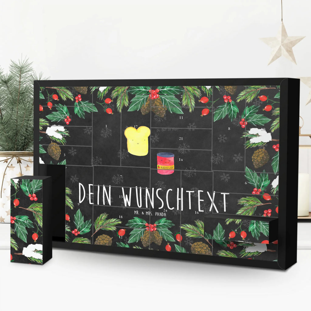 Personalisierter Befüllbarer Adventskalender Toast Marmelade Befüllbarer Adventskalender, Adventskalender zum selbst befüllen, Tiermotive, Gute Laune, lustige Sprüche, Tiere, Toast, Marmelade, Dreamteam, süße Postkarte, süß, Küche Deko, Küche Spruch, Frühstück Einladung, Brot, Toastbrot