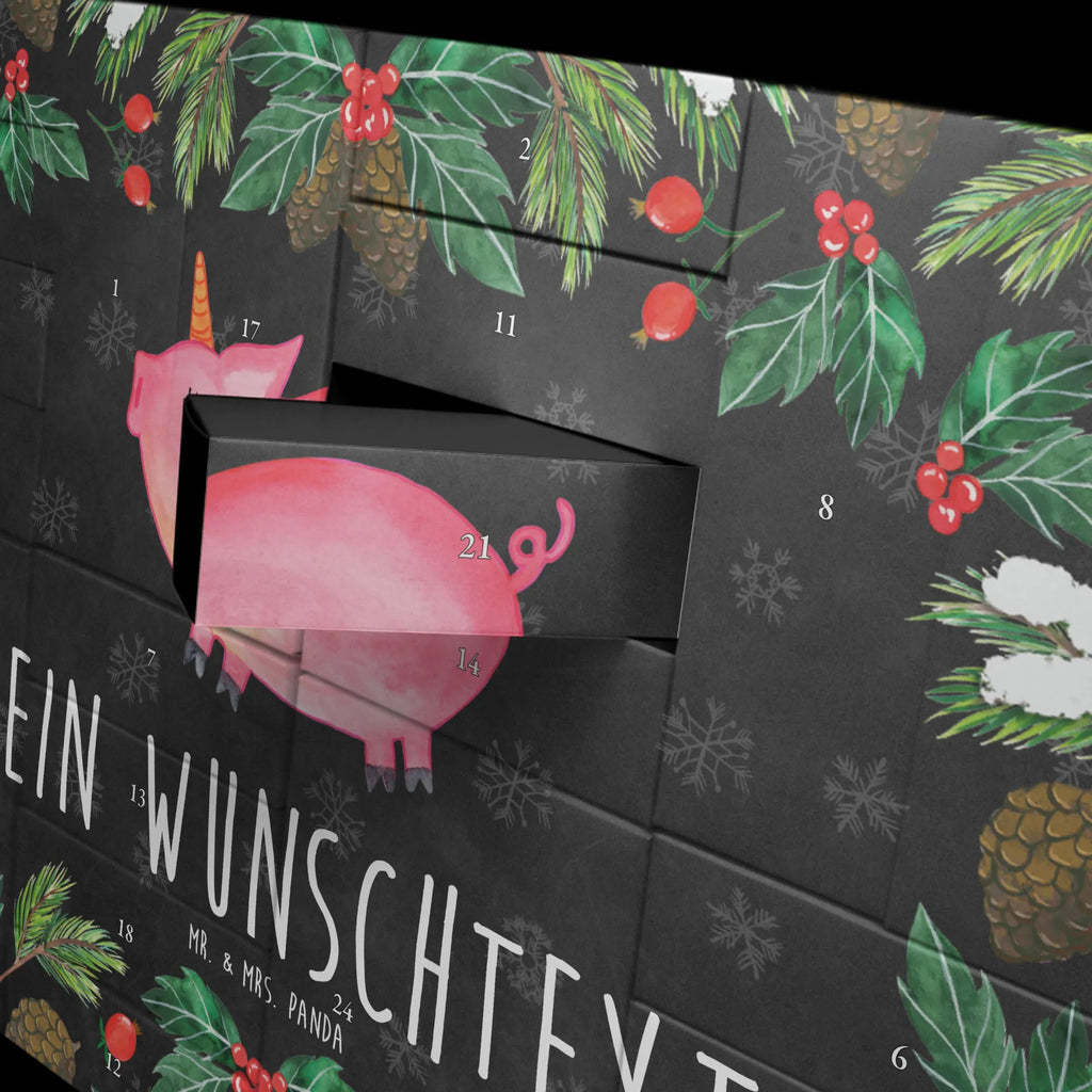 Personalisierter Befüllbarer Adventskalender Einhorn Schwein Befüllbarer Adventskalender, Adventskalender zum selbst befüllen, Einhorn, Einhörner, Einhorn Deko, Pegasus, Unicorn, Party, Spaß, Schwein, Schweinhorn, Bauer, witzig. lustig, Spruch, geschenk, Pig, Piggy, funny, english, englisch