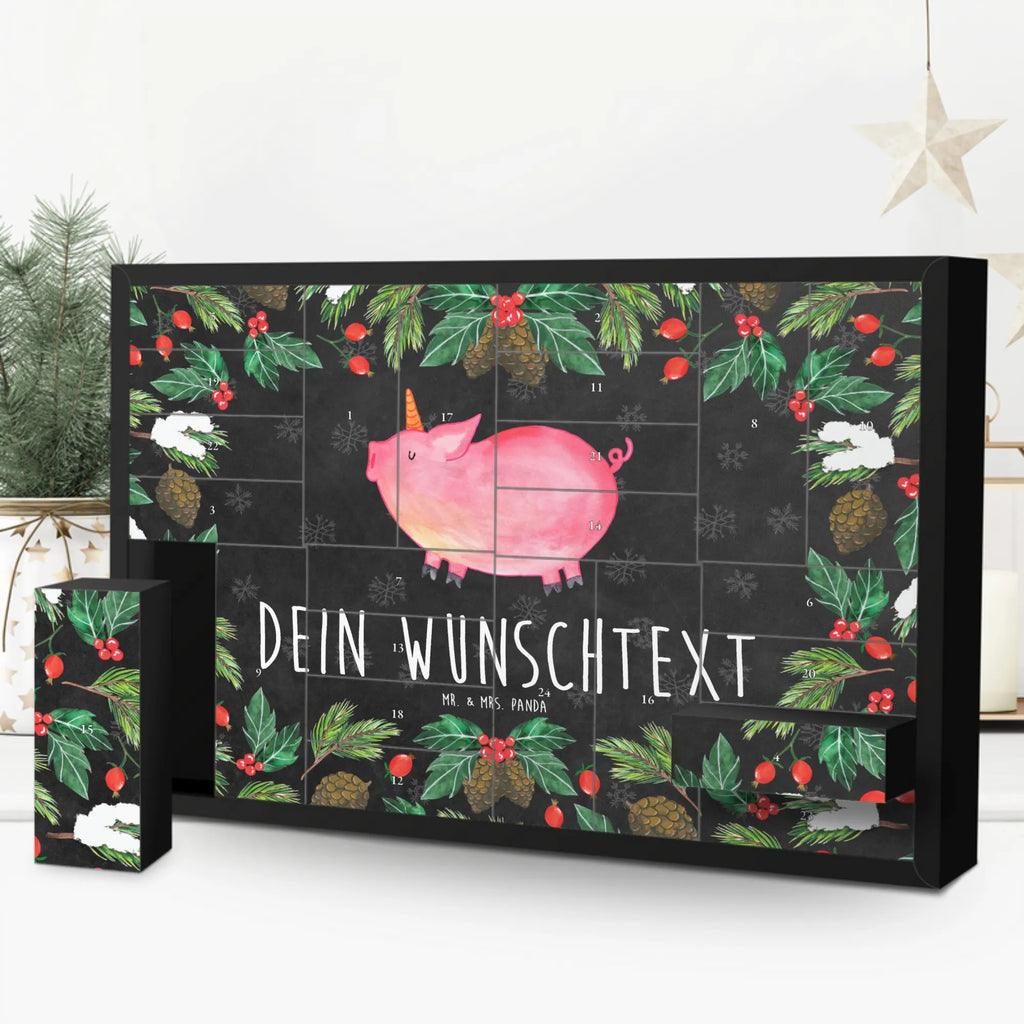 Personalisierter Befüllbarer Adventskalender Einhorn Schwein Befüllbarer Adventskalender, Adventskalender zum selbst befüllen, Einhorn, Einhörner, Einhorn Deko, Pegasus, Unicorn, Party, Spaß, Schwein, Schweinhorn, Bauer, witzig. lustig, Spruch, geschenk, Pig, Piggy, funny, english, englisch