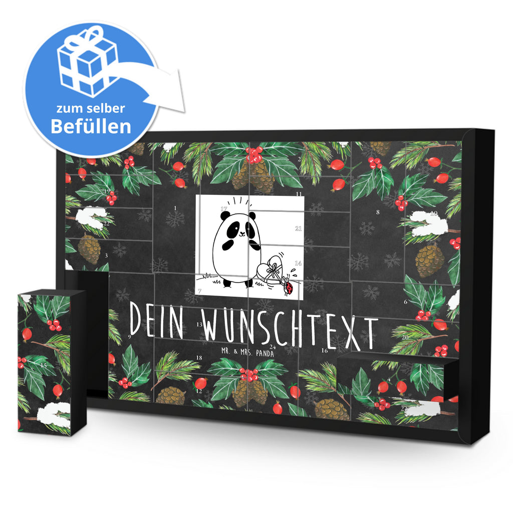 Personalisierter Befüllbarer Adventskalender Panda Dankeschön Befüllbarer Adventskalender, Adventskalender zum selbst befüllen