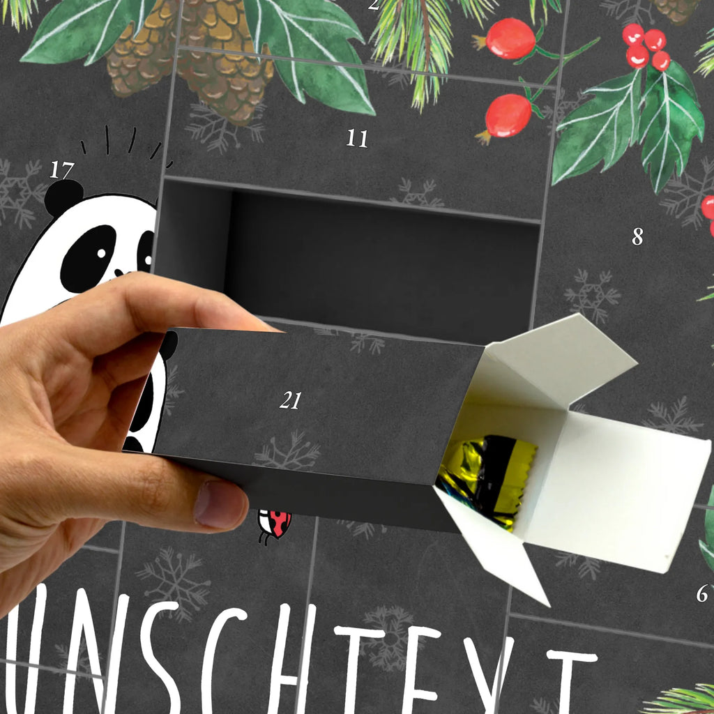 Personalisierter Befüllbarer Adventskalender Panda Dankeschön Befüllbarer Adventskalender, Adventskalender zum selbst befüllen