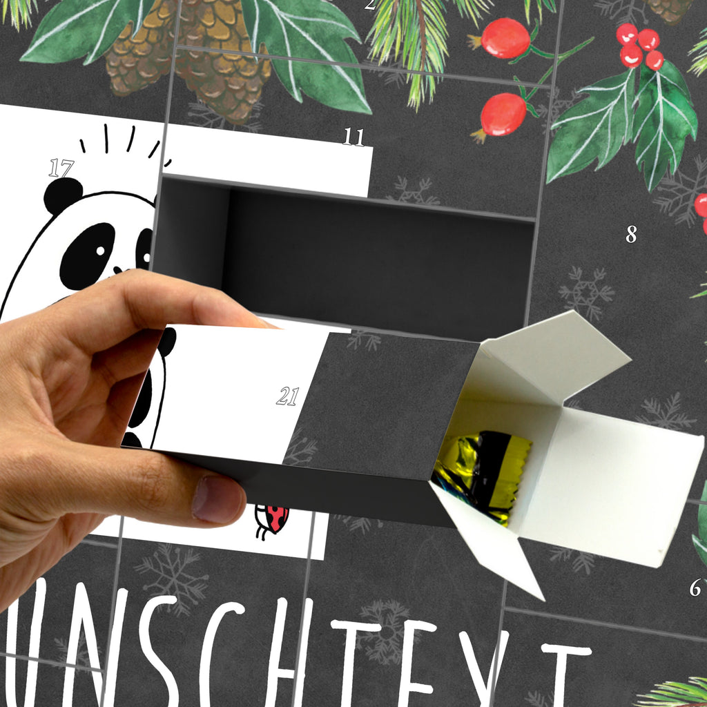 Personalisierter Befüllbarer Adventskalender Panda Dankeschön Befüllbarer Adventskalender, Adventskalender zum selbst befüllen