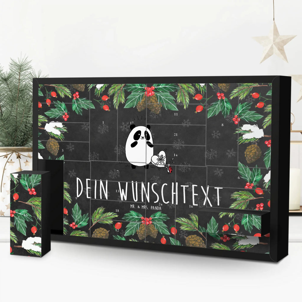 Personalisierter Befüllbarer Adventskalender Panda Dankeschön Befüllbarer Adventskalender, Adventskalender zum selbst befüllen