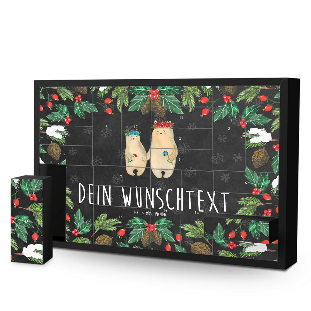 Personalisierter Befüllbarer Adventskalender Bären mit Blumenkranz Befüllbarer Adventskalender, Adventskalender zum selbst befüllen, Familie, Vatertag, Muttertag, Bruder, Schwester, Mama, Papa, Oma, Opa, Bär, Bären, Mutter, Mutti, Mami, Lieblingsmensch, Lieblingsmama, beste Mutter, weltbeste Mama, Geschenk Mama. Muttertag, Tochter, Kind, Kinder, Töchter, Family, Vorbild