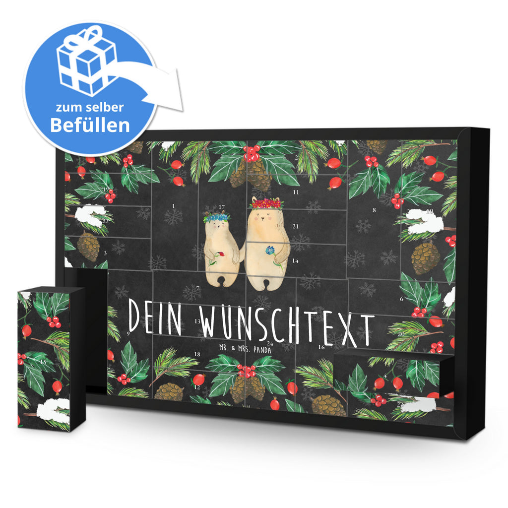 Personalisierter Befüllbarer Adventskalender Bären mit Blumenkranz Befüllbarer Adventskalender, Adventskalender zum selbst befüllen, Familie, Vatertag, Muttertag, Bruder, Schwester, Mama, Papa, Oma, Opa, Bär, Bären, Mutter, Mutti, Mami, Lieblingsmensch, Lieblingsmama, beste Mutter, weltbeste Mama, Geschenk Mama. Muttertag, Tochter, Kind, Kinder, Töchter, Family, Vorbild