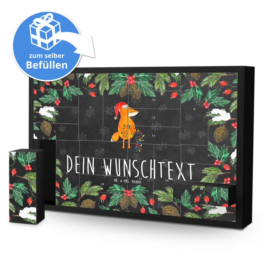 Personalisierter Befüllbarer Adventskalender Fuchs Weihnachten Befüllbarer Adventskalender, Adventskalender zum selbst befüllen, Winter, Weihnachten, Weihnachtsdeko, Nikolaus, Advent, Heiligabend, Wintermotiv, Fuchs, Füchse, Spruch schön, Geschenk Weihnachten, Weihnachtsmann, Weihnachtszeit