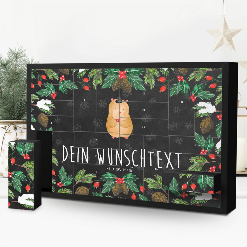 Personalisierter Befüllbarer Adventskalender Hamster Hut Befüllbarer Adventskalender, Adventskalender zum selbst befüllen, Tiermotive, Gute Laune, lustige Sprüche, Tiere, Hamster, Hut, Magier, Zylinder, Zwerghamster, Zauberer