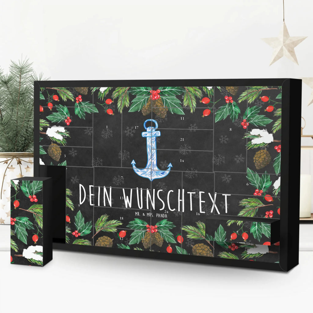 Personalisierter Befüllbarer Adventskalender Anker Blau Befüllbarer Adventskalender, Adventskalender zum selbst befüllen, Tiermotive, Gute Laune, lustige Sprüche, Tiere