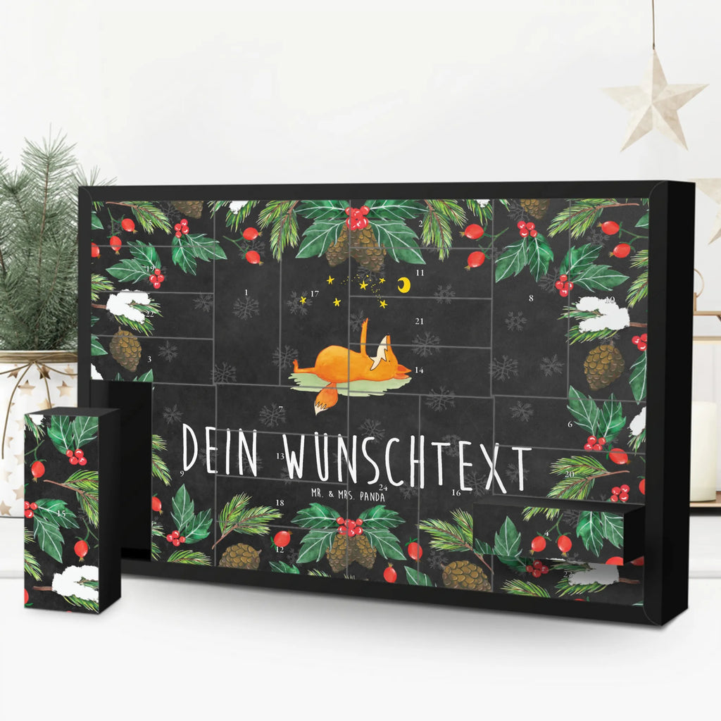 Personalisierter Befüllbarer Adventskalender Fuchs Sterne Befüllbarer Adventskalender, Adventskalender zum selbst befüllen, Fuchs, Füchse, tröstende Worte, Spruch positiv, Spruch schön, Romantik, Always Look on the Bright Side of Life