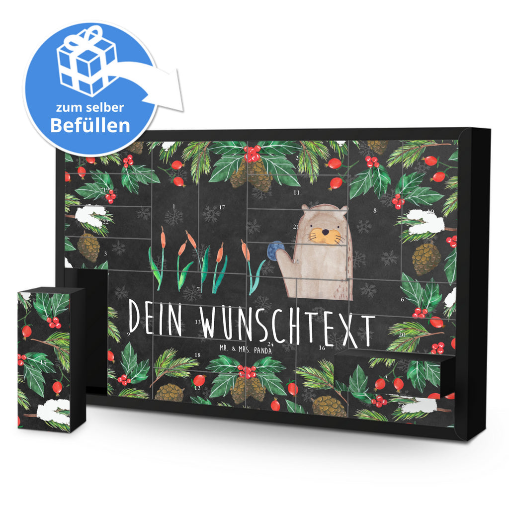 Personalisierter Befüllbarer Adventskalender Otter Stein Befüllbarer Adventskalender, Adventskalender zum selbst befüllen, Otter, Fischotter, Seeotter, Otter Seeotter See Otter