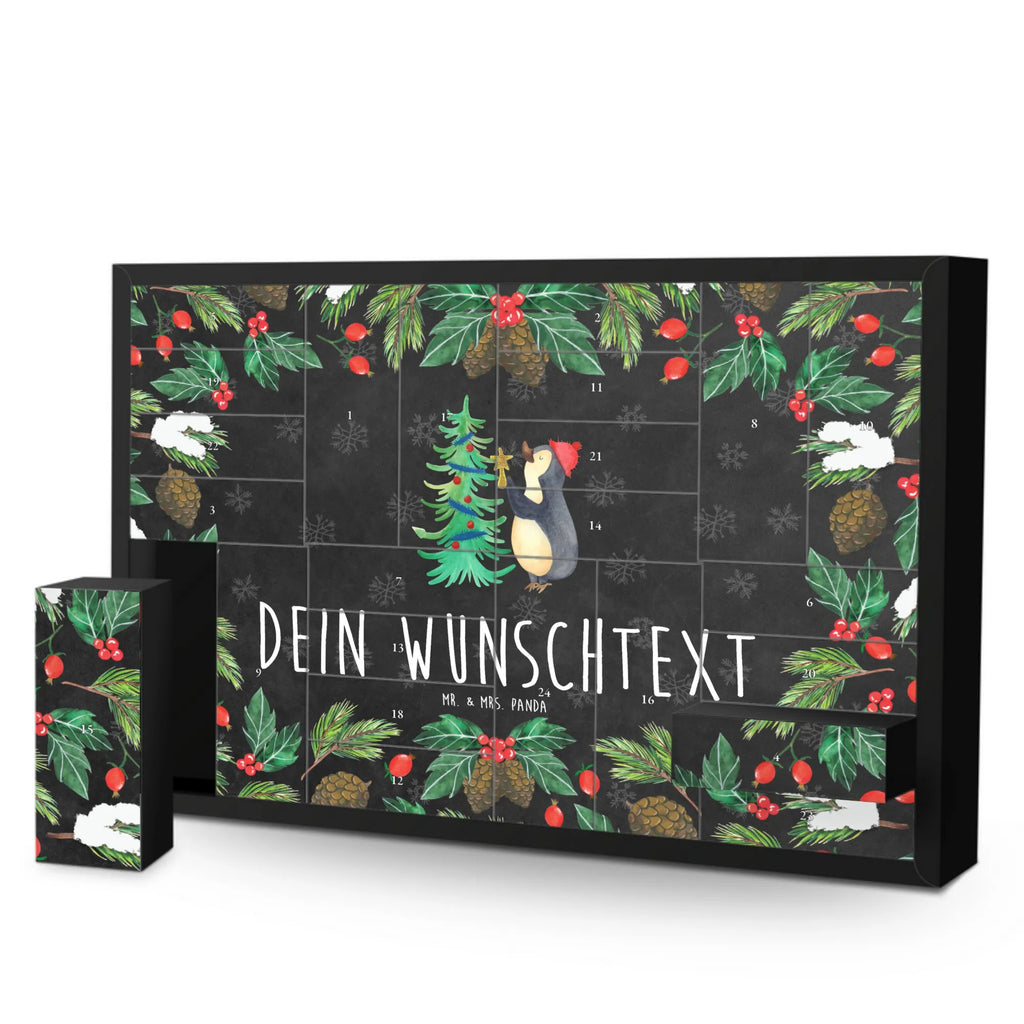 Personalisierter Befüllbarer Adventskalender Pinguin Weihnachtsbaum Befüllbarer Adventskalender, Adventskalender zum selbst befüllen, Winter, Weihnachten, Weihnachtsdeko, Nikolaus, Advent, Heiligabend, Wintermotiv, Pinguin