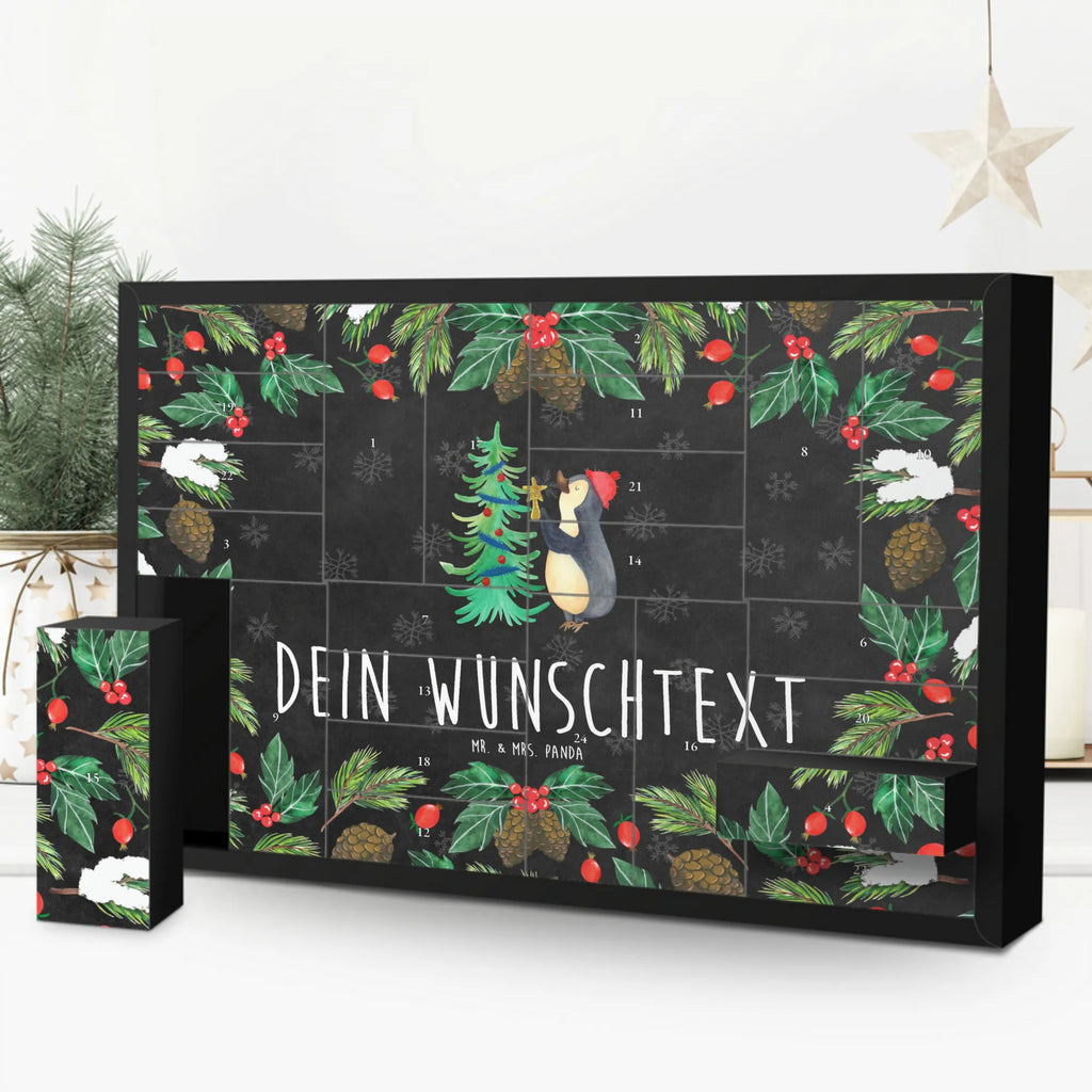 Personalisierter Befüllbarer Adventskalender Pinguin Weihnachtsbaum Befüllbarer Adventskalender, Adventskalender zum selbst befüllen, Winter, Weihnachten, Weihnachtsdeko, Nikolaus, Advent, Heiligabend, Wintermotiv, Pinguin