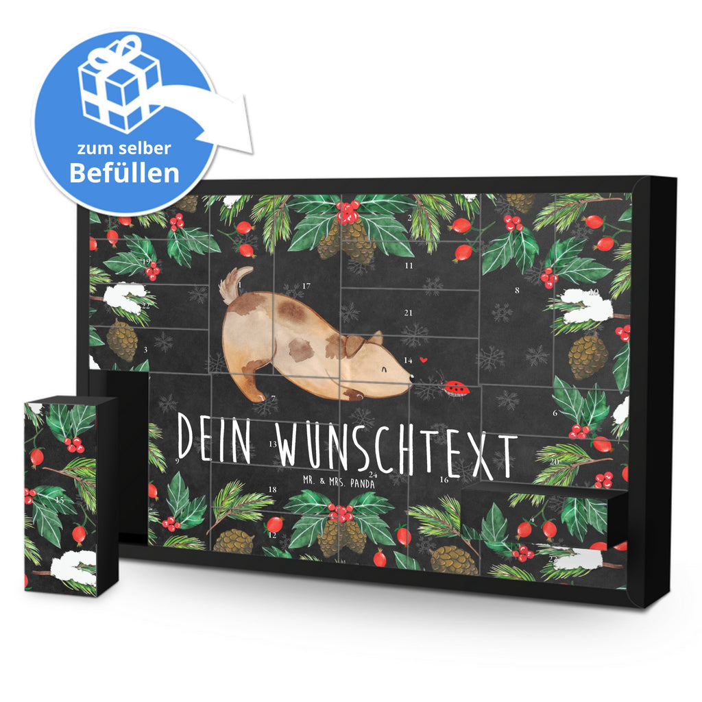 Personalisierter Befüllbarer Adventskalender Hund Marienkäfer Befüllbarer Adventskalender, Adventskalender zum selbst befüllen, Hund, Hundemotiv, Haustier, Hunderasse, Tierliebhaber, Hundebesitzer, Sprüche, Hunde, Hundespruch, Marienkäfer, Mischling, Mischlinghund