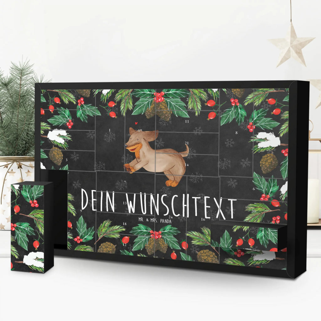 Personalisierter Befüllbarer Adventskalender Hund Dackel Befüllbarer Adventskalender, Adventskalender zum selbst befüllen, Hund, Hundemotiv, Haustier, Hunderasse, Tierliebhaber, Hundebesitzer, Sprüche, Hunde, Dackel, Dachshund, happy dog