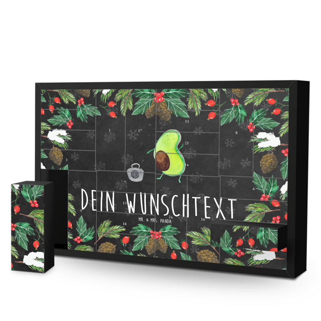 Personalisierter Befüllbarer Adventskalender Avocado Tanzen Befüllbarer Adventskalender, Adventskalender zum selbst befüllen, Avocado, Veggie, Vegan, Gesund