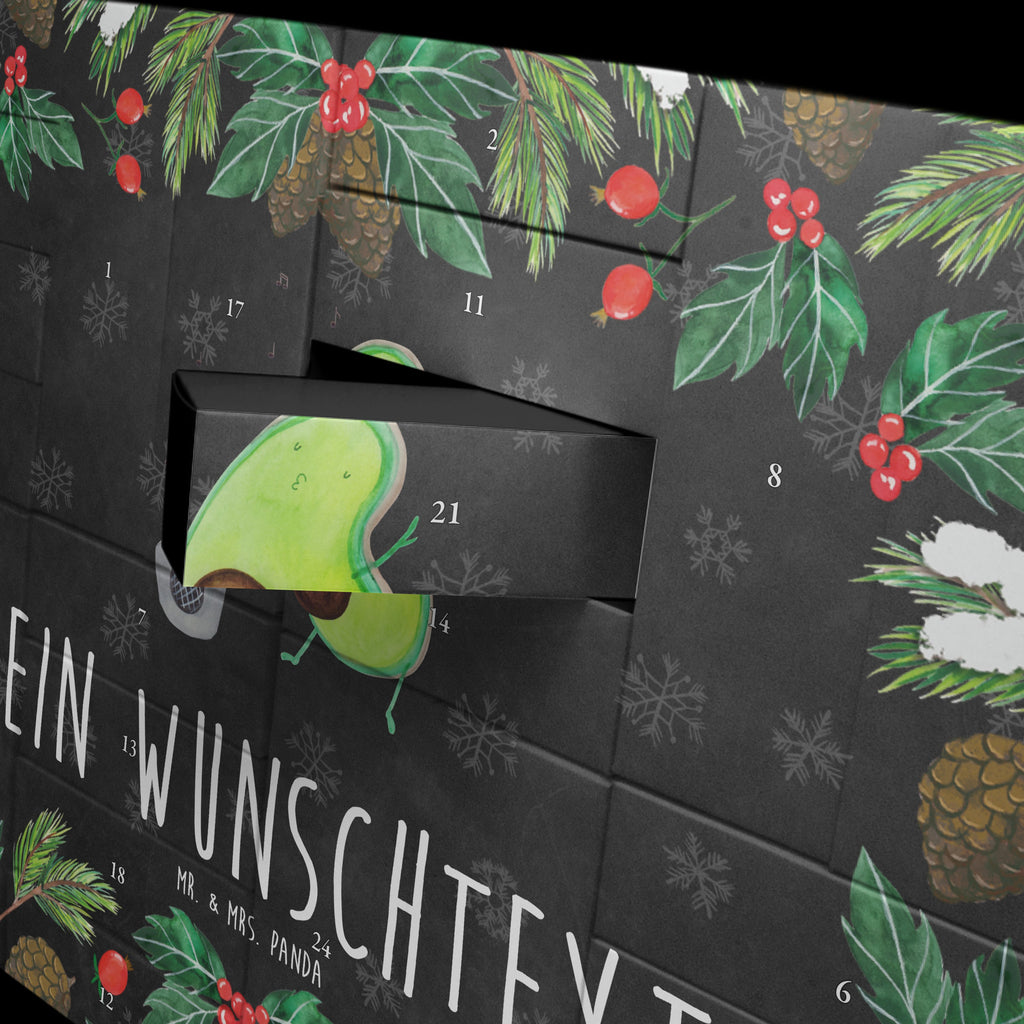 Personalisierter Befüllbarer Adventskalender Avocado Tanzen Befüllbarer Adventskalender, Adventskalender zum selbst befüllen, Avocado, Veggie, Vegan, Gesund