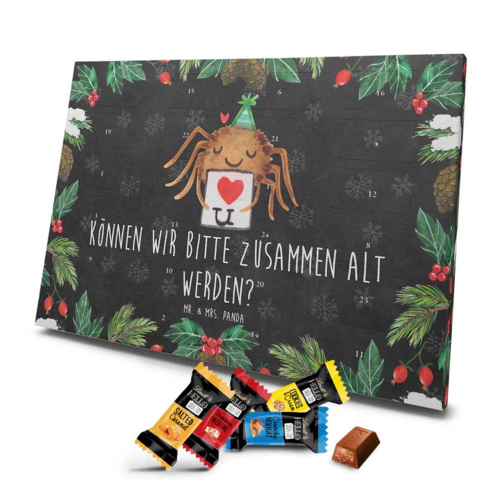 Markenschokolade Adventskalender Spinne Agathe Brief Adventskalender, Weihnachtskalender, Markenschokolade Adventskalender, Spinne Agathe, Spinne, Agathe, Videos, Merchandise, Liebesbeweis, Ich Liebe dich, Heiratsantrag, Verliebt, Liebespaar, Liebesgeschenk, Treuebeweis, Treuetest