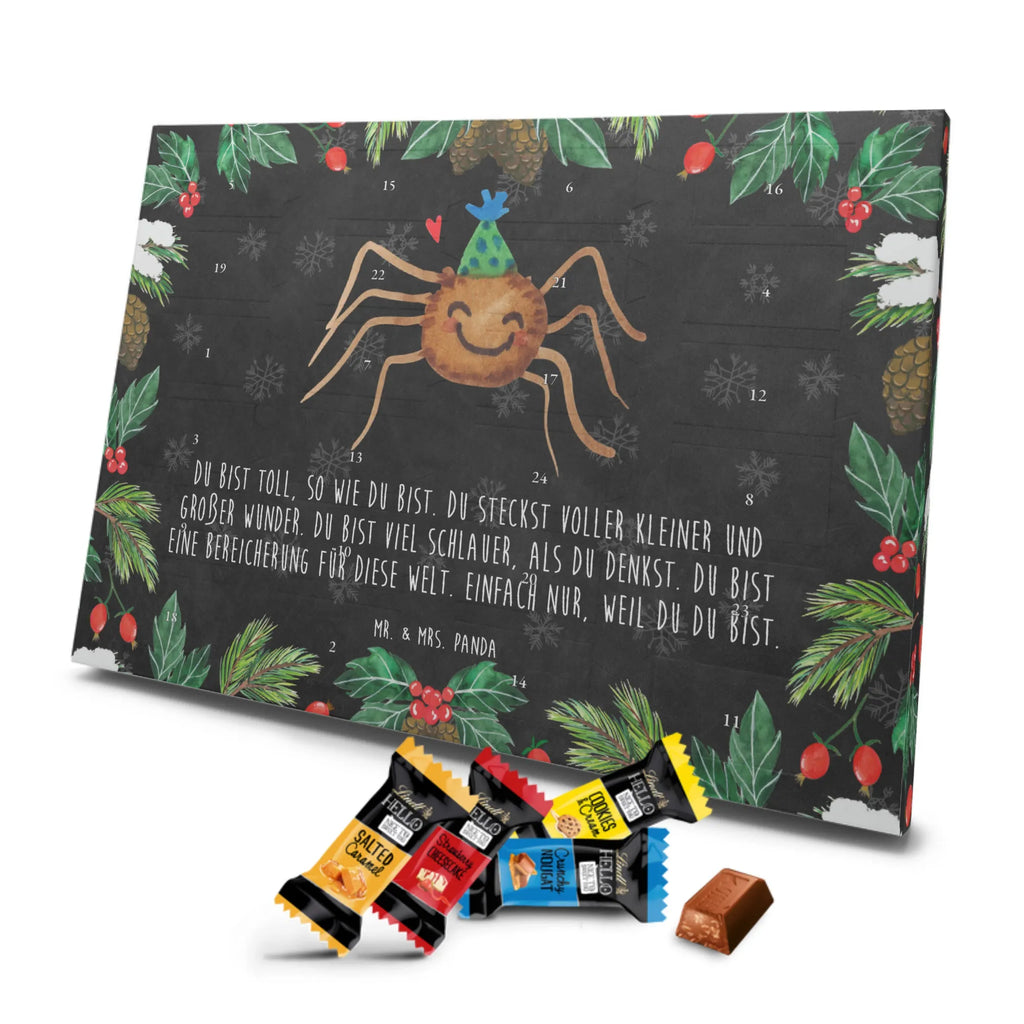 Markenschokolade Adventskalender Spinne Agathe Party Adventskalender, Weihnachtskalender, Markenschokolade Adventskalender, Spinne Agathe, Spinne, Agathe, Videos, Merchandise, Selbstliebe, Wunder, Motivation, Glück