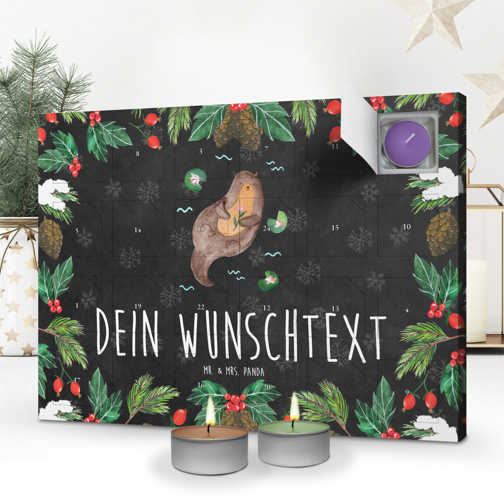 Personalisierter Duftkerzen Adventskalender Otter Seerose Personalisierter Duftkerzen Adventskalender, Otter, Fischotter, Seeotter, Otter Seeotter See Otter