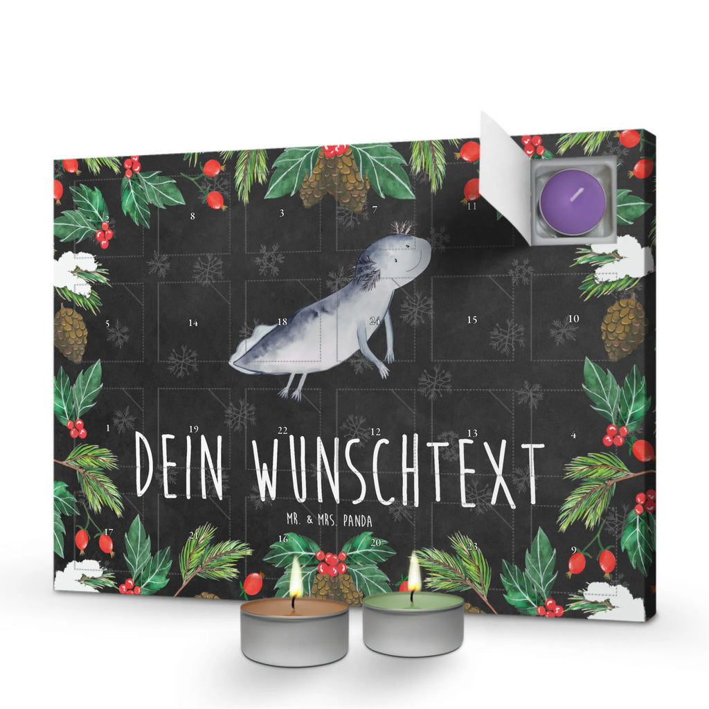 Personalisierter Duftkerzen Adventskalender Axolotl Schwimmen Personalisierter Duftkerzen Adventskalender, Axolotl, Molch, Axolot, Schwanzlurch, Lurch, Lurche, Problem, Probleme, Lösungen, Motivation