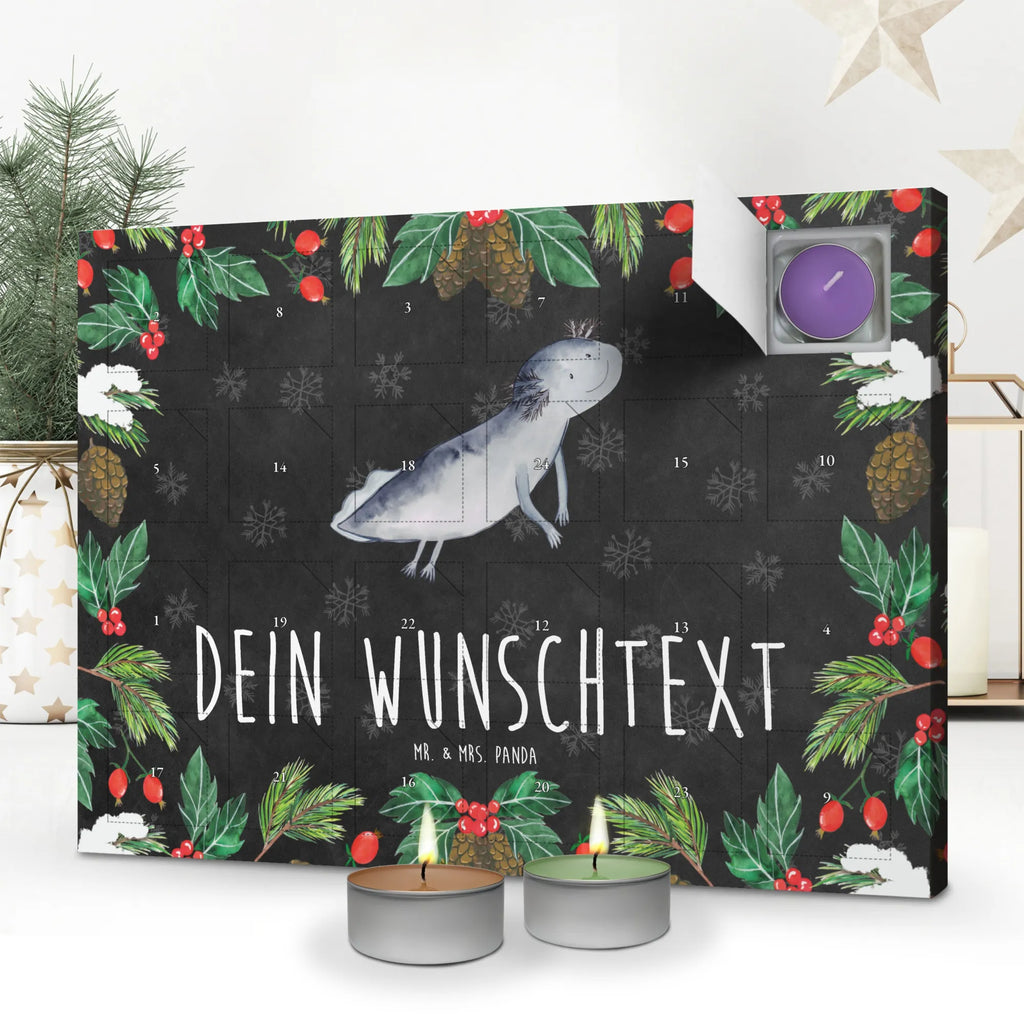 Personalisierter Duftkerzen Adventskalender Axolotl Schwimmen Personalisierter Duftkerzen Adventskalender, Axolotl, Molch, Axolot, Schwanzlurch, Lurch, Lurche, Problem, Probleme, Lösungen, Motivation