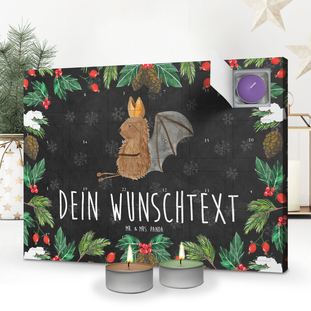 Personalisierter Duftkerzen Adventskalender Fledermaus Sitzen Personalisierter Duftkerzen Adventskalender, Tiermotive, Gute Laune, lustige Sprüche, Tiere, Fledermaus, Fledermäuse, Motivation, entspannen