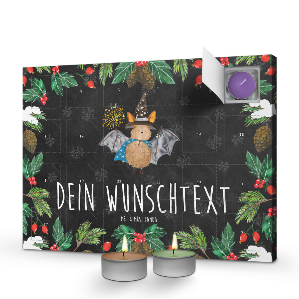 Personalisierter Duftkerzen Adventskalender Fledermaus Zauberer Personalisierter Duftkerzen Adventskalender, Tiermotive, Gute Laune, lustige Sprüche, Tiere, Fledermaus, Fledermäuse, Zauberer, Magier, Frauen, reinsteigern