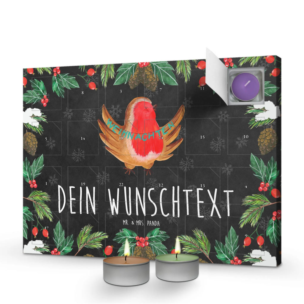 Personalisierter Duftkerzen Adventskalender Rotkehlchen Weihnachten Personalisierter Duftkerzen Adventskalender, Winter, Weihnachten, Weihnachtsdeko, Nikolaus, Advent, Heiligabend, Wintermotiv, Frohe Weihnachten, Weihnachtsmotiv, Weihnachtsgruß, Vogel, xmas