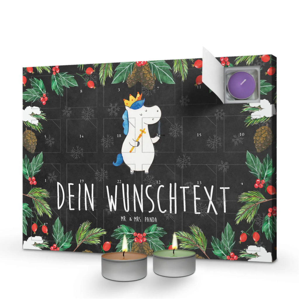 Personalisierter Duftkerzen Adventskalender Einhorn König mit Schwert Personalisierter Duftkerzen Adventskalender, Einhorn, Einhörner, Einhorn Deko, Pegasus, Unicorn, König, Ritter, Mittelalter