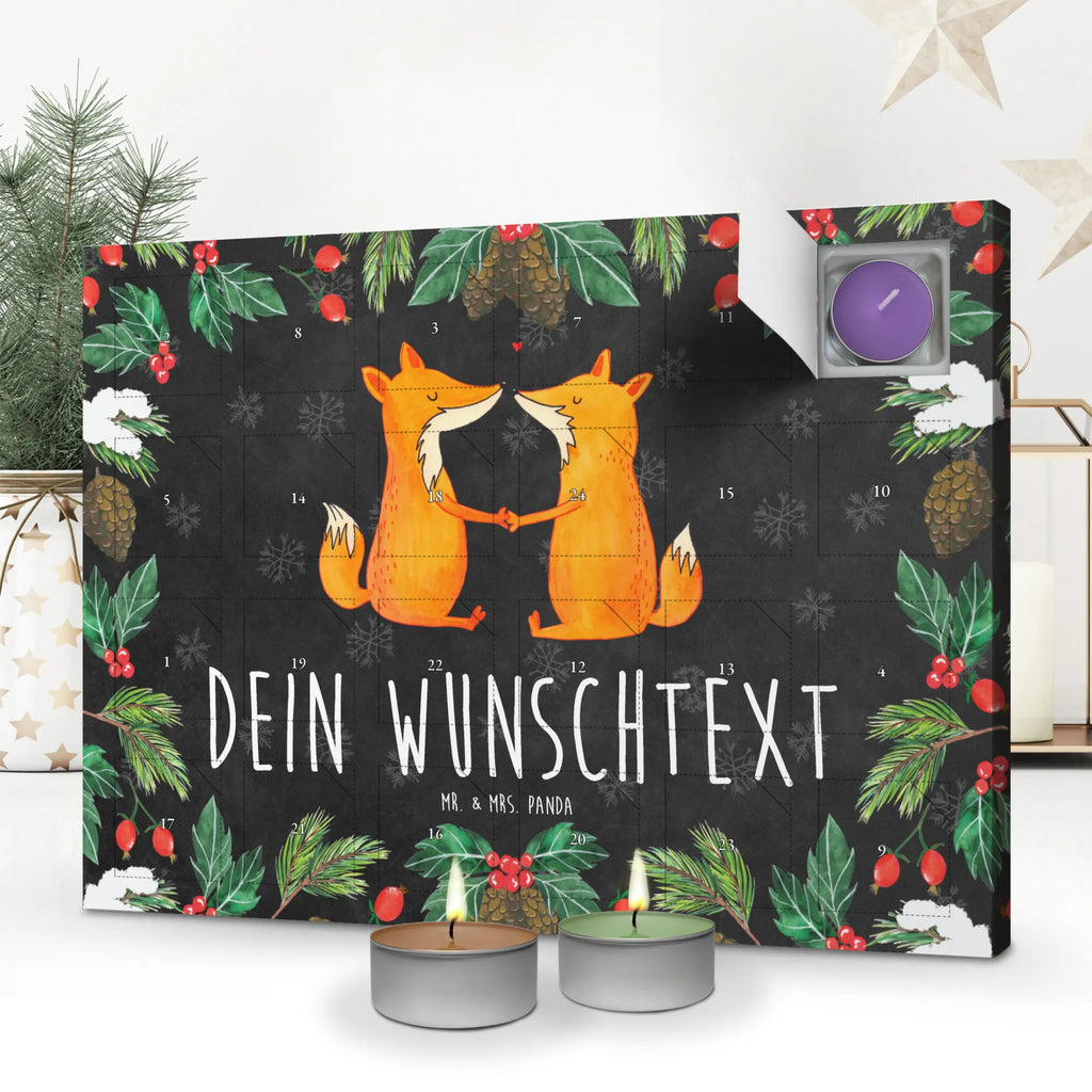 Personalisierter Duftkerzen Adventskalender Füchse Liebe Personalisierter Duftkerzen Adventskalender, Fuchs, Füchse, Fox, Liebe, Liebespaar, Paar, Partner, Freundin, Freund, Ehe, Verlobte, Ehemann, Ehefrau, Liebesbeweis