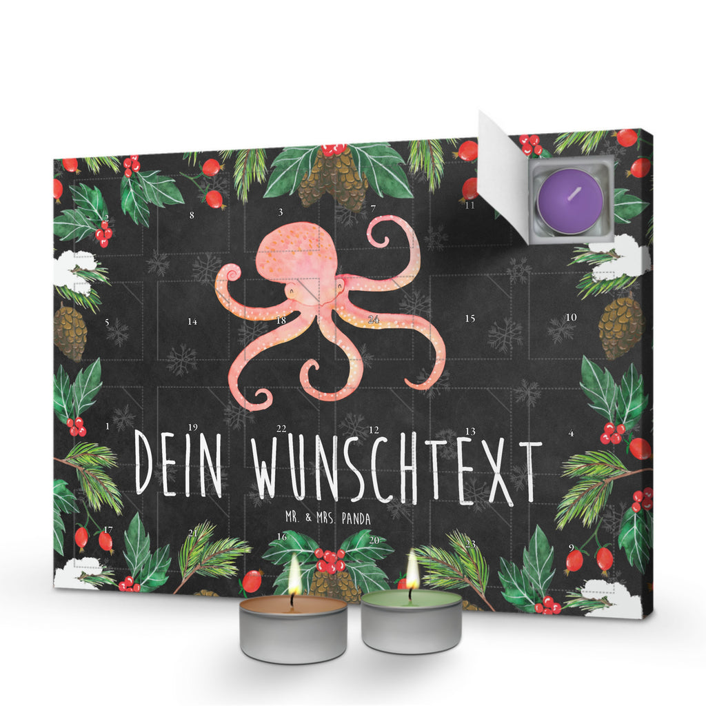 Personalisierter Duftkerzen Adventskalender Tintenfisch Personalisierter Duftkerzen Adventskalender, Tiermotive, Gute Laune, lustige Sprüche, Tiere, Meer, Meerestier, Krake, Tintenfisch, Arme, Wasser, Ozean