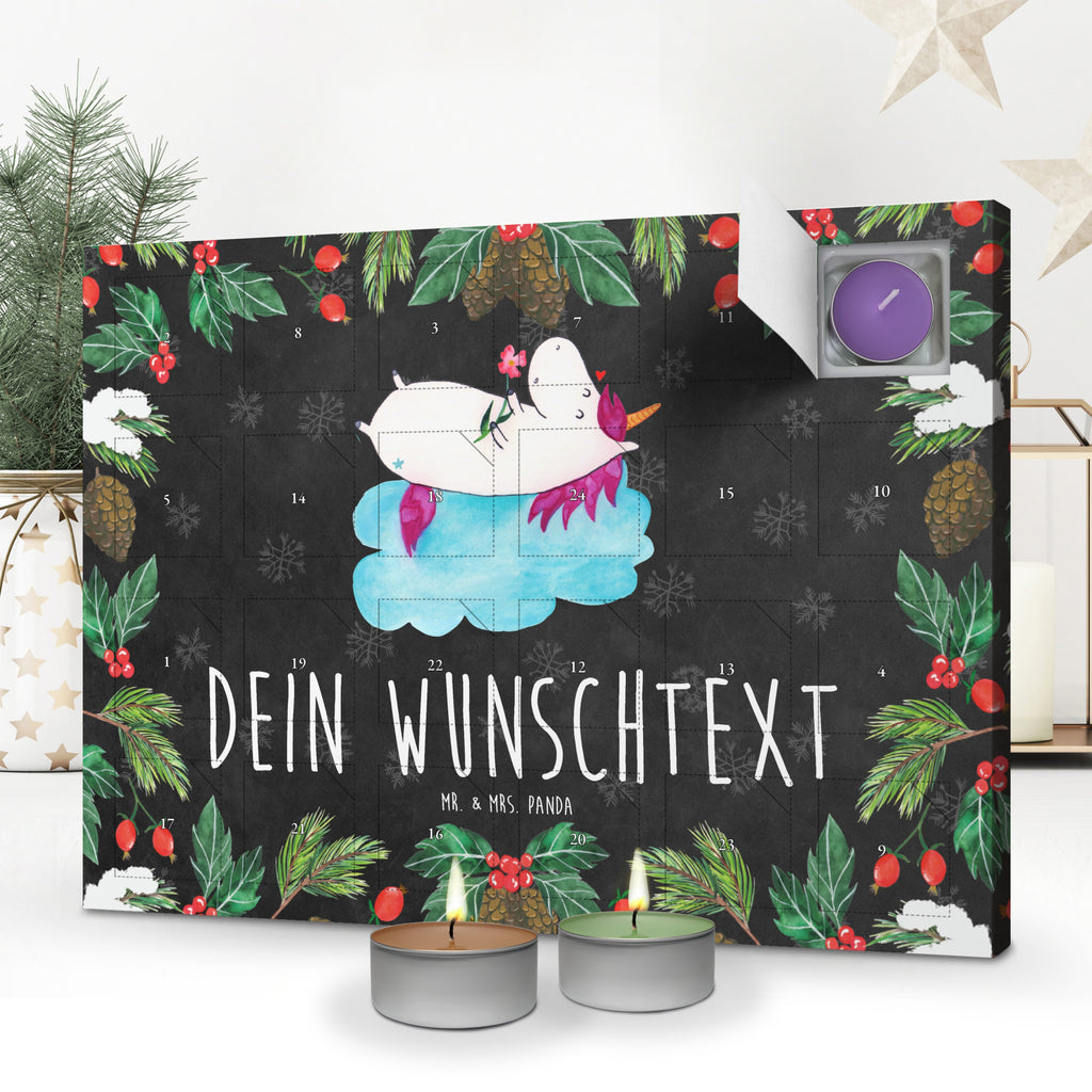 Personalisierter Duftkerzen Adventskalender Einhorn Verliebt Personalisierter Duftkerzen Adventskalender, Einhorn, Einhörner, Einhorn Deko, Pegasus, Unicorn, verliebt, Liebe, Liebesbeweis, Freundin, Wolke