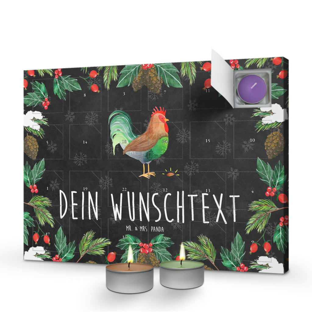 Personalisierter Duftkerzen Adventskalender Hahn Korn Personalisierter Duftkerzen Adventskalender, Bauernhof, Hoftiere, Landwirt, Landwirtin, Hahn, Korn, Henne, Eier, Natur