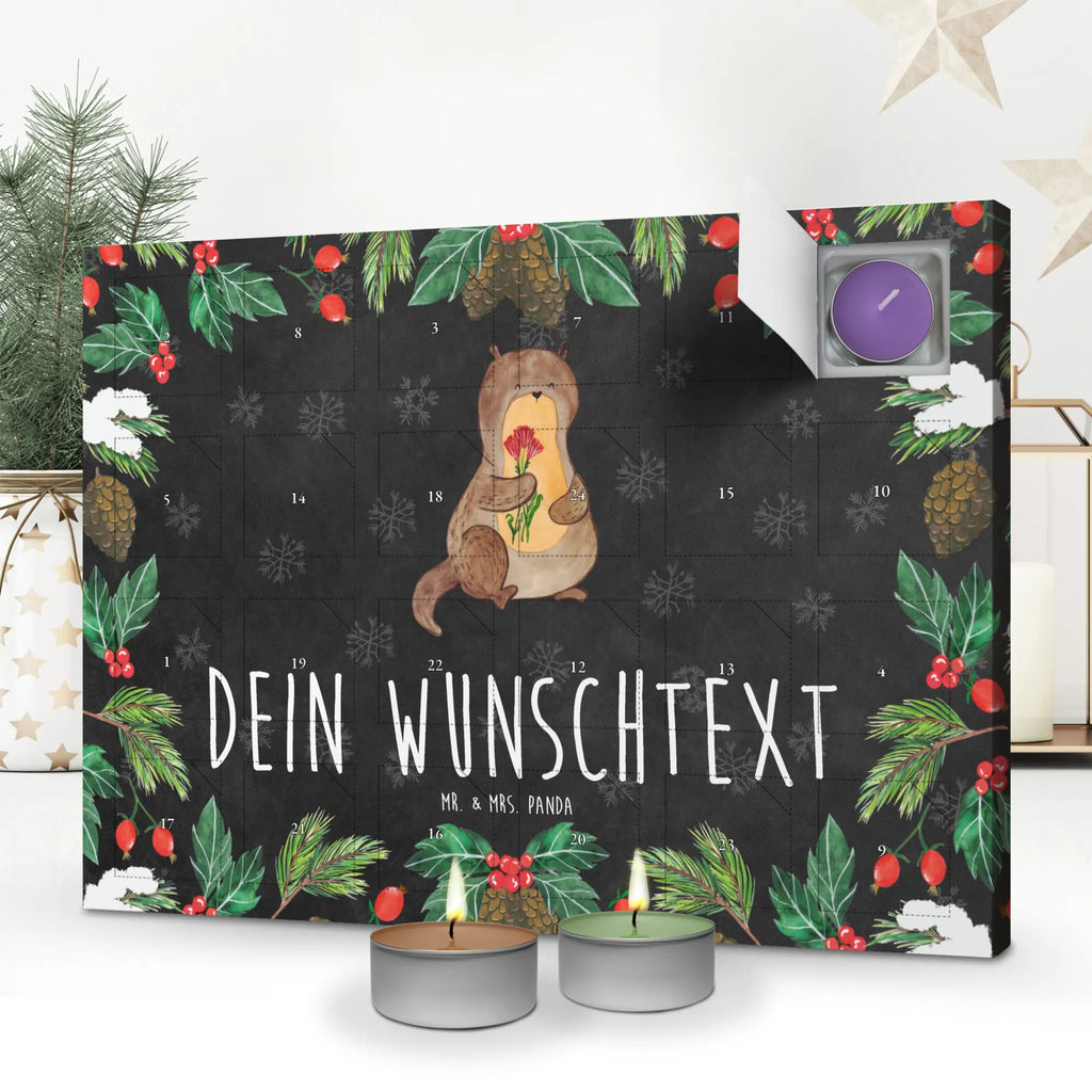 Personalisierter Duftkerzen Adventskalender Otter Blumenstrauß Personalisierter Duftkerzen Adventskalender, Otter, Fischotter, Seeotter, Otter Seeotter See Otter