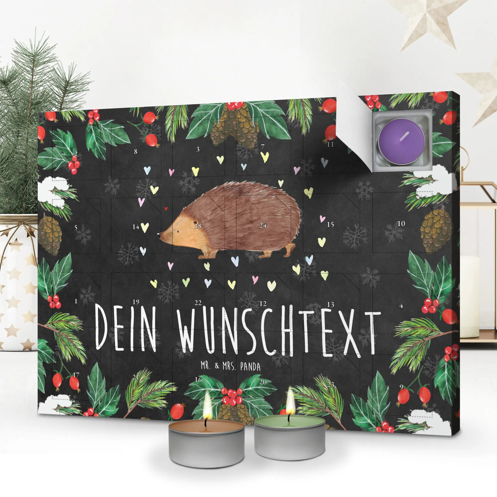 Personalisierter Duftkerzen Adventskalender Igel Herzen Personalisierter Duftkerzen Adventskalender, Tiermotive, Gute Laune, lustige Sprüche, Tiere, Liebe, Herz, Herzen, Igel, Vertrauen, Kuss, Leben