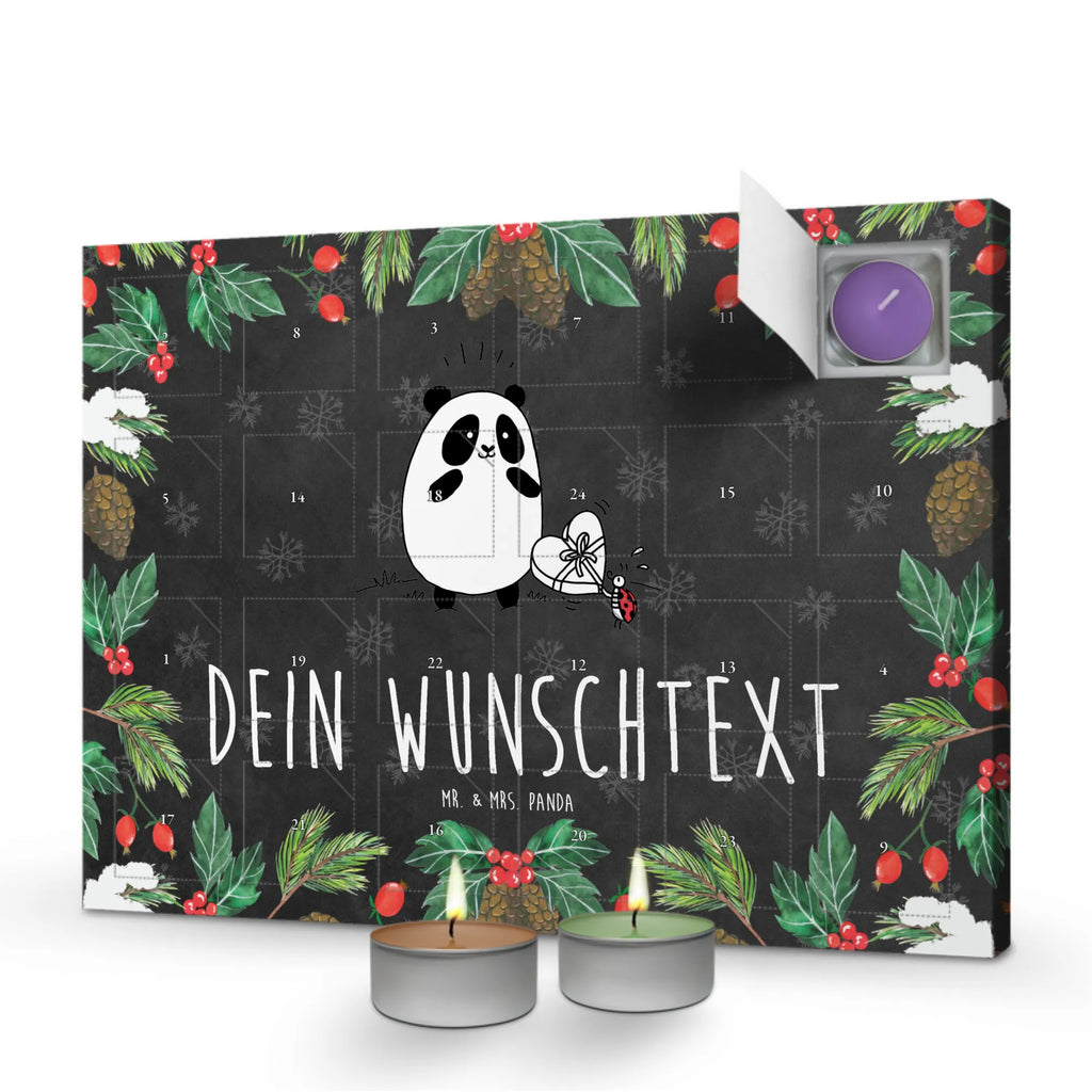 Personalisierter Duftkerzen Adventskalender Panda Dankeschön Personalisierter Duftkerzen Adventskalender