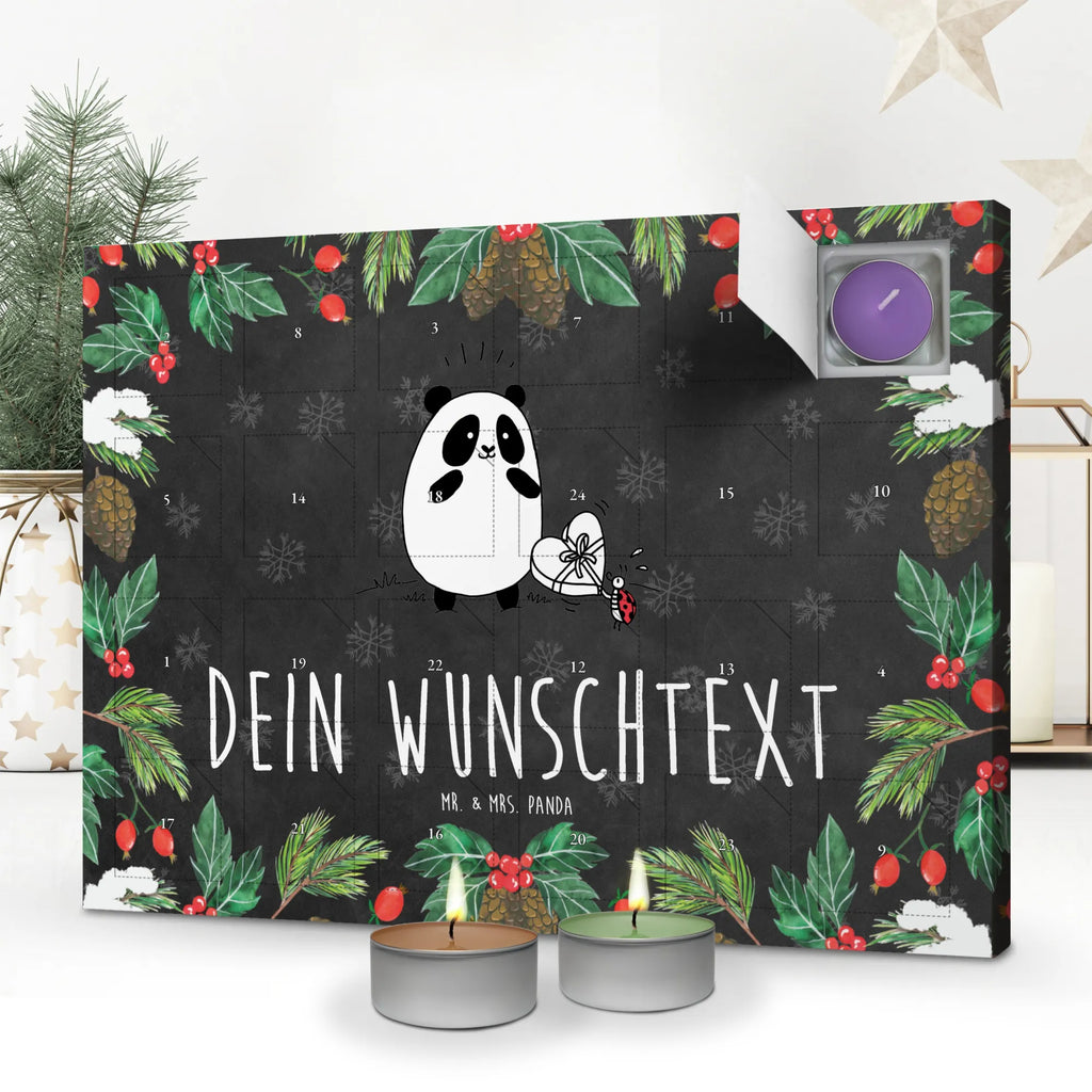 Personalisierter Duftkerzen Adventskalender Panda Dankeschön Personalisierter Duftkerzen Adventskalender