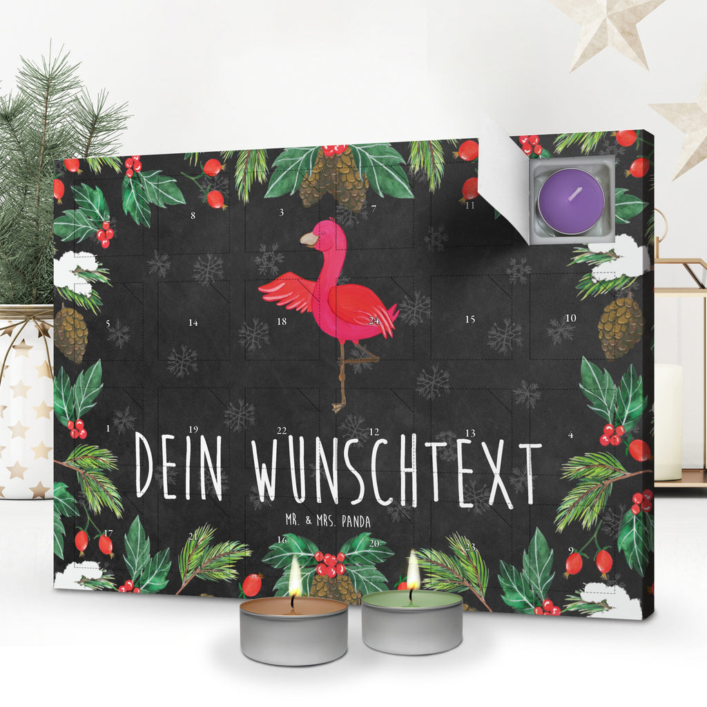 Personalisierter Duftkerzen Adventskalender Flamingo Yoga Personalisierter Duftkerzen Adventskalender, Flamingo, Vogel, Yoga, Namaste, Achtsamkeit, Yoga-Übung, Entspannung, Ärger, Aufregen, Tiefenentspannung