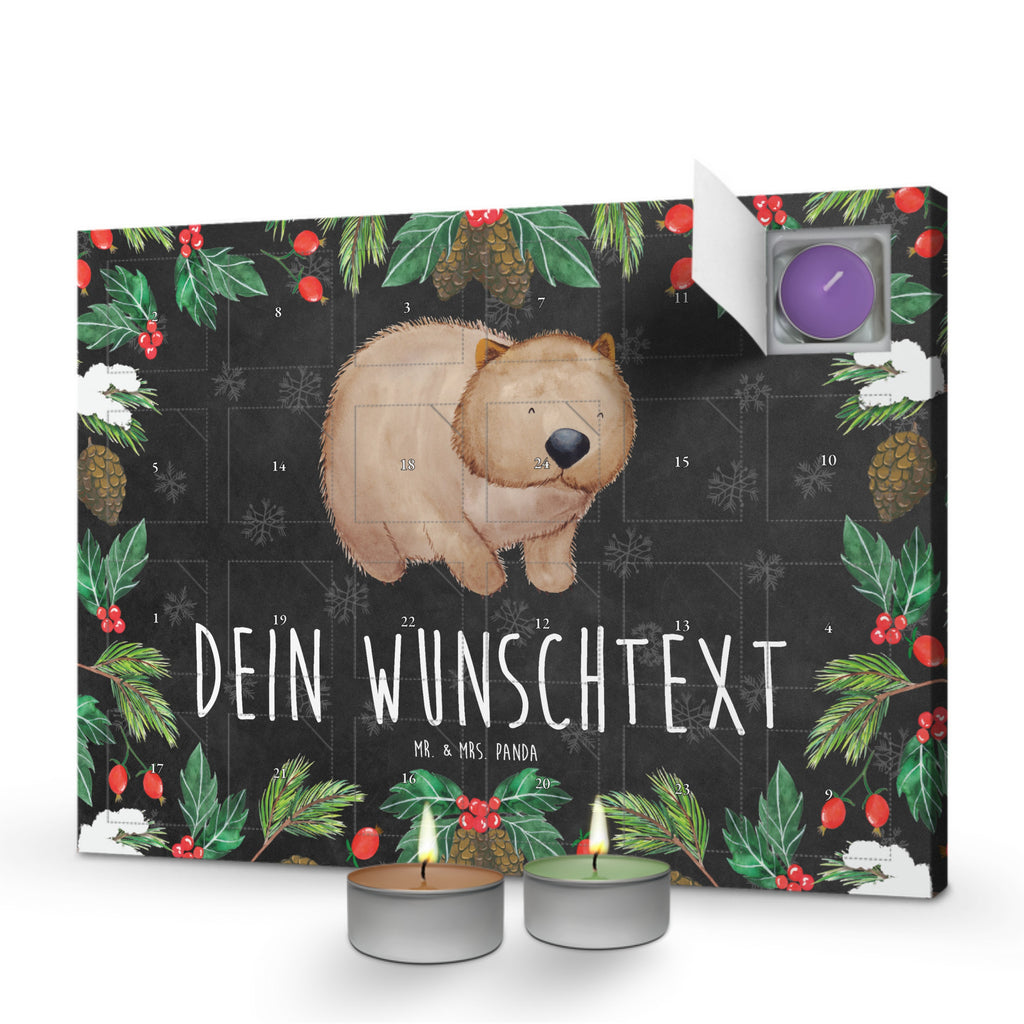 Personalisierter Duftkerzen Adventskalender Wombat Personalisierter Duftkerzen Adventskalender, Tiermotive, Gute Laune, lustige Sprüche, Tiere, Wombat, Das Leben ist schön, Motivation, Spruch, Australien