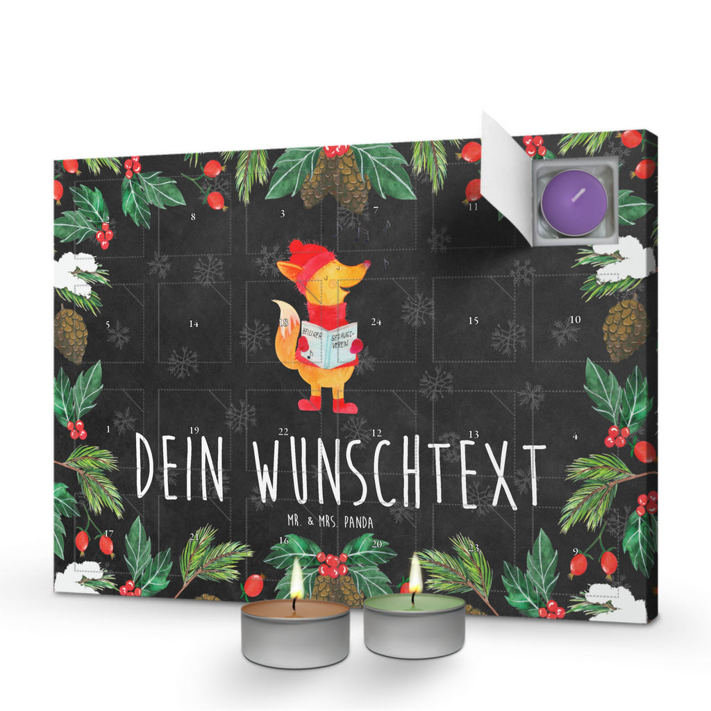 Personalisierter Duftkerzen Adventskalender Fuchs Sänger Personalisierter Duftkerzen Adventskalender, Winter, Weihnachten, Weihnachtsdeko, Nikolaus, Advent, Heiligabend, Wintermotiv, Fuchs, Füchse, Sänger, Geschenk Sänger, Singen, Weihnachtslieder