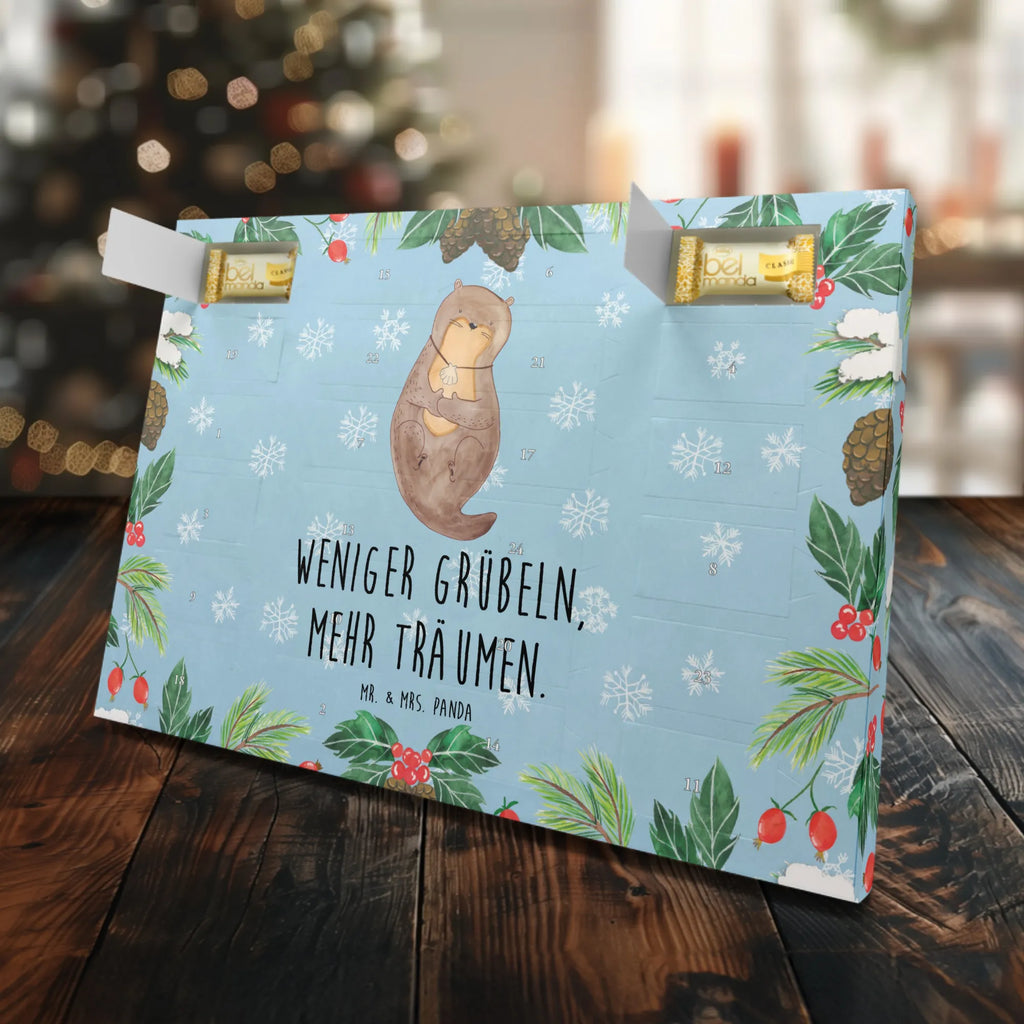 Marzipan Adventskalender Otter Muschel Marzipan Adventskalender, Otter, Fischotter, Seeotter, Otterliebe, grübeln, träumen, Motivation, Tagträumen, Büro