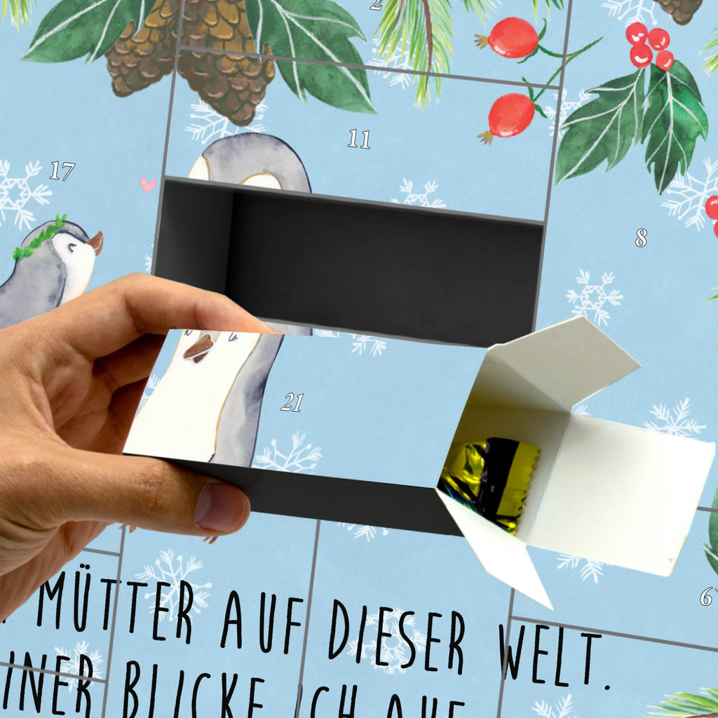 Befüllbarer Adventskalender Pinguin mit Kind Befüllbarer Adventskalender, Adventskalender zum selbst befüllen, Familie, Vatertag, Muttertag, Bruder, Schwester, Mama, Papa, Oma, Opa, Geschenk, Mami, Mutti, Mutter, Geburststag